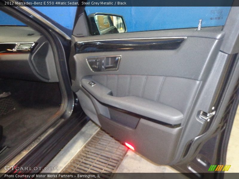 Steel Grey Metallic / Black 2012 Mercedes-Benz E 550 4Matic Sedan