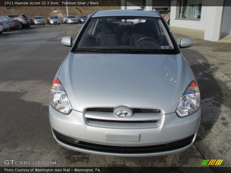 Platinum Silver / Black 2011 Hyundai Accent GS 3 Door