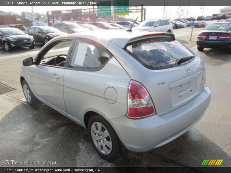 Platinum Silver / Black 2011 Hyundai Accent GS 3 Door