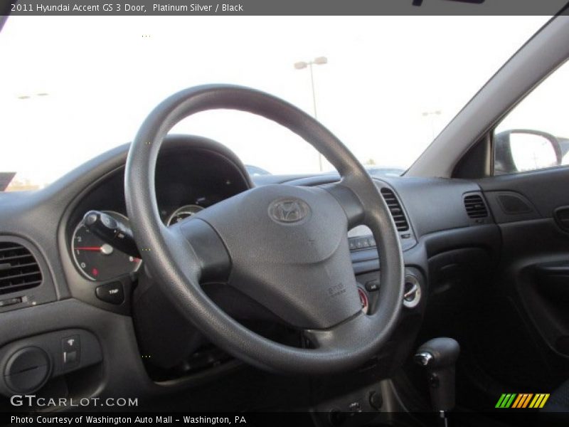 Platinum Silver / Black 2011 Hyundai Accent GS 3 Door