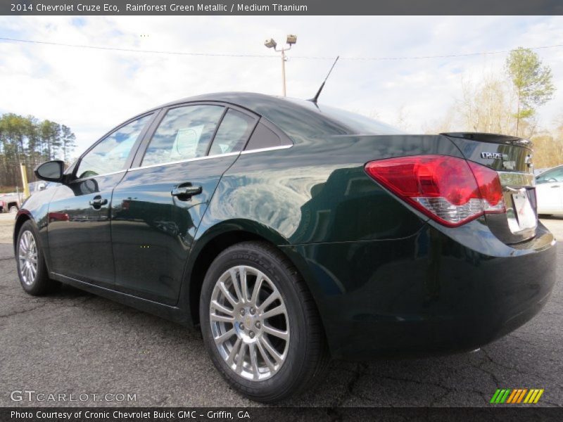 Rainforest Green Metallic / Medium Titanium 2014 Chevrolet Cruze Eco