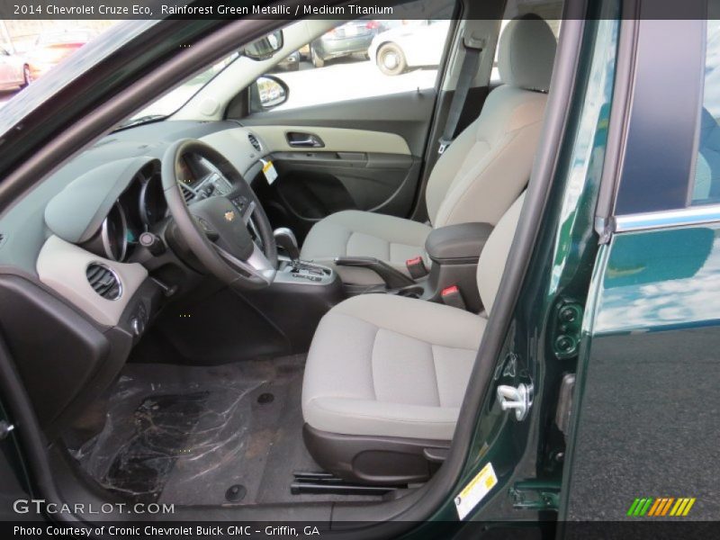 Rainforest Green Metallic / Medium Titanium 2014 Chevrolet Cruze Eco