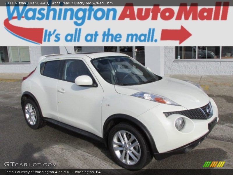 White Pearl / Black/Red w/Red Trim 2011 Nissan Juke SL AWD