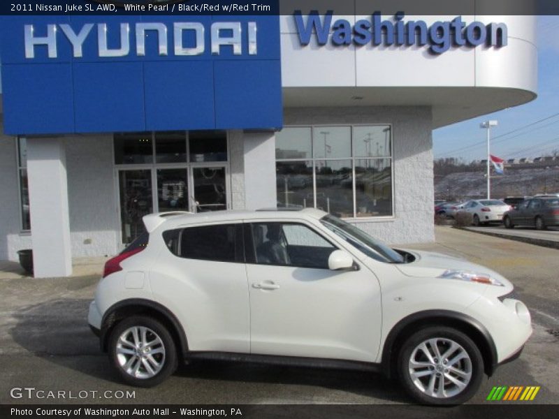 White Pearl / Black/Red w/Red Trim 2011 Nissan Juke SL AWD