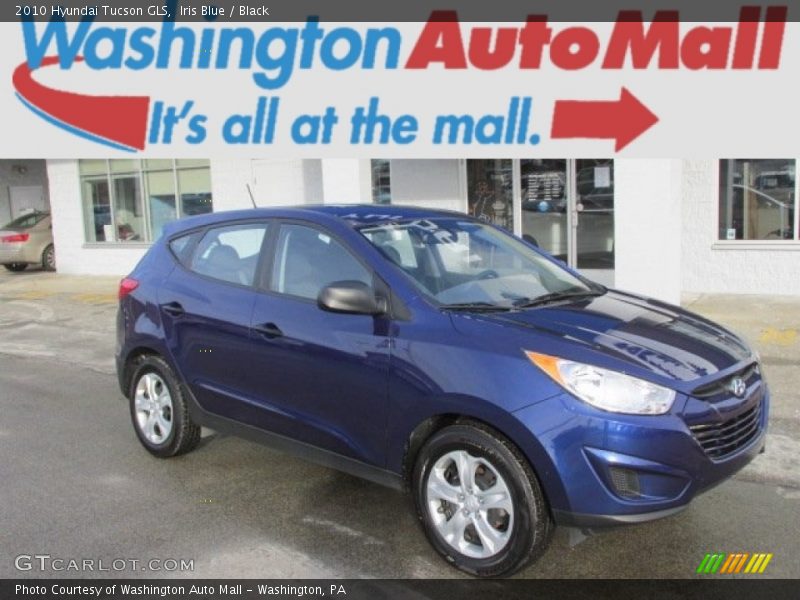 Iris Blue / Black 2010 Hyundai Tucson GLS