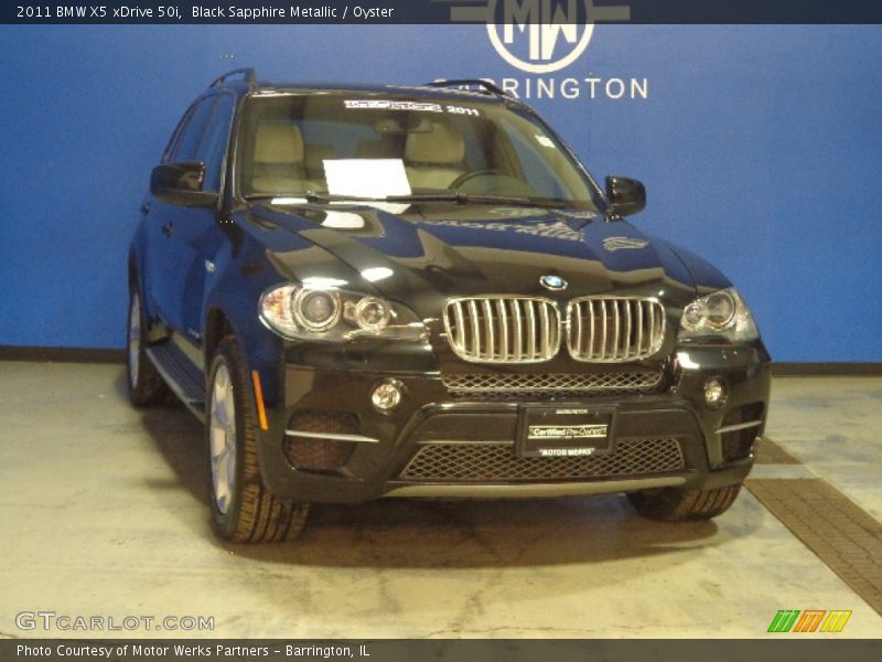 Black Sapphire Metallic / Oyster 2011 BMW X5 xDrive 50i