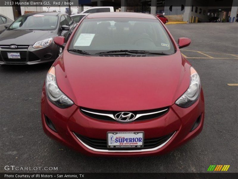 Red / Beige 2013 Hyundai Elantra GLS