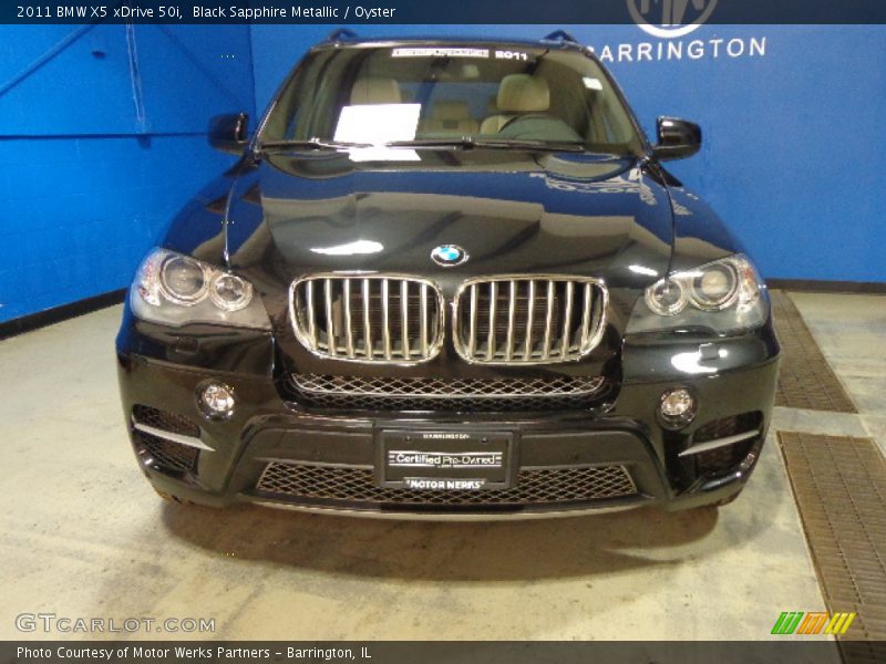 Black Sapphire Metallic / Oyster 2011 BMW X5 xDrive 50i