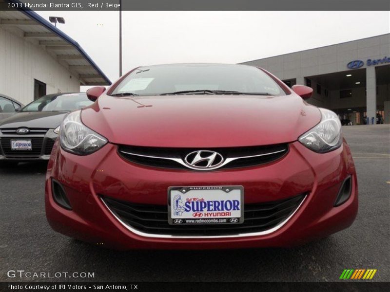 Red / Beige 2013 Hyundai Elantra GLS