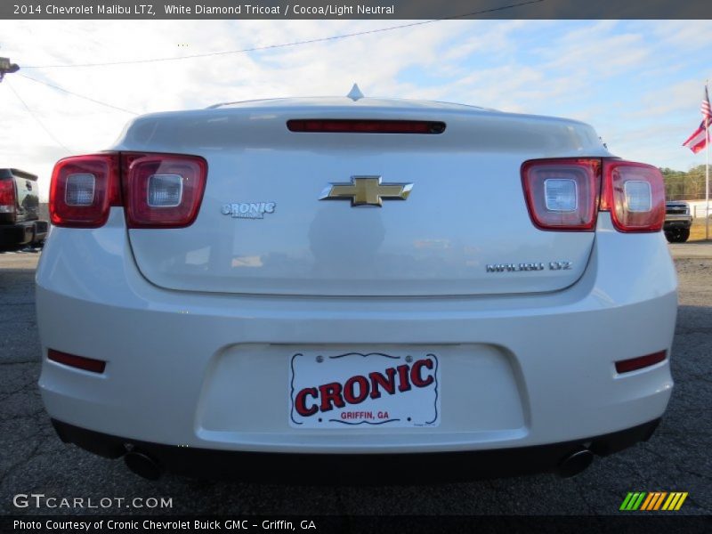 White Diamond Tricoat / Cocoa/Light Neutral 2014 Chevrolet Malibu LTZ