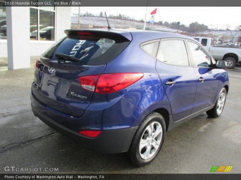 Iris Blue / Black 2010 Hyundai Tucson GLS