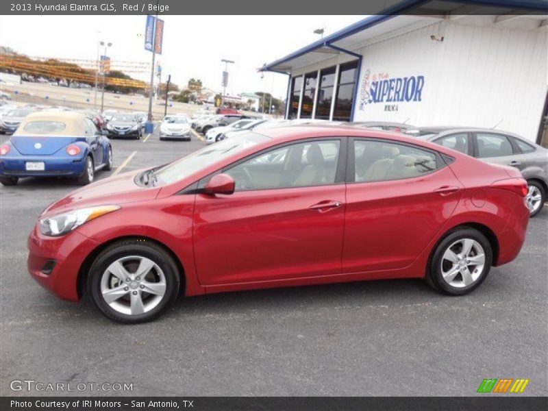 Red / Beige 2013 Hyundai Elantra GLS