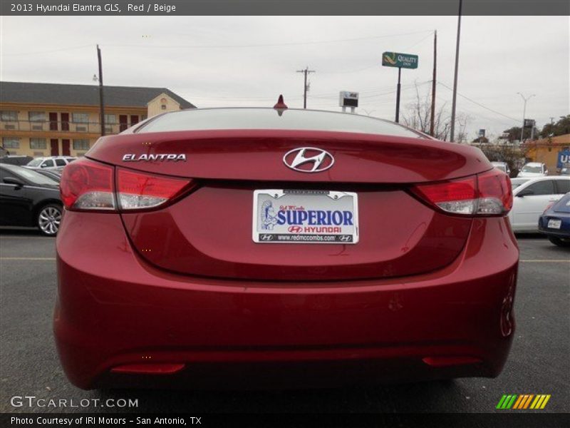 Red / Beige 2013 Hyundai Elantra GLS