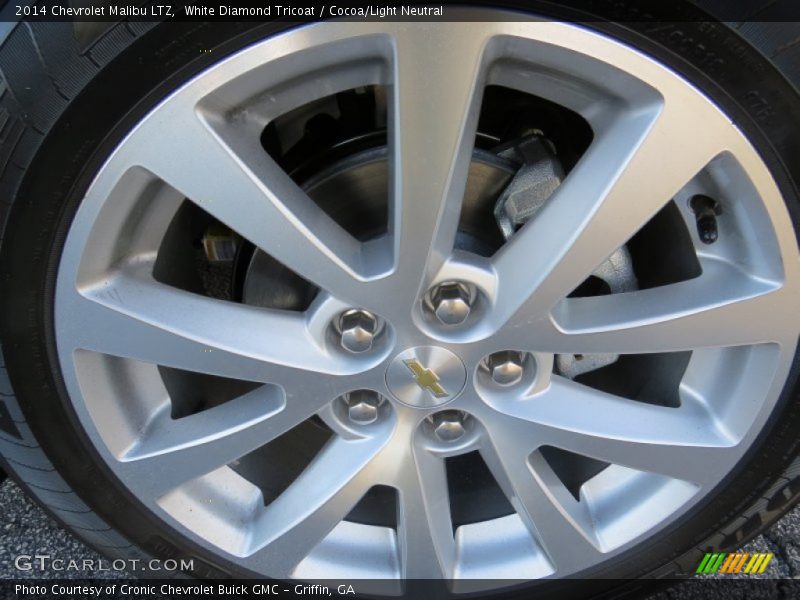 White Diamond Tricoat / Cocoa/Light Neutral 2014 Chevrolet Malibu LTZ