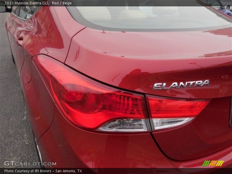 Red / Beige 2013 Hyundai Elantra GLS