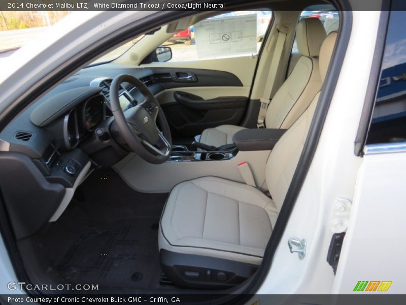 White Diamond Tricoat / Cocoa/Light Neutral 2014 Chevrolet Malibu LTZ