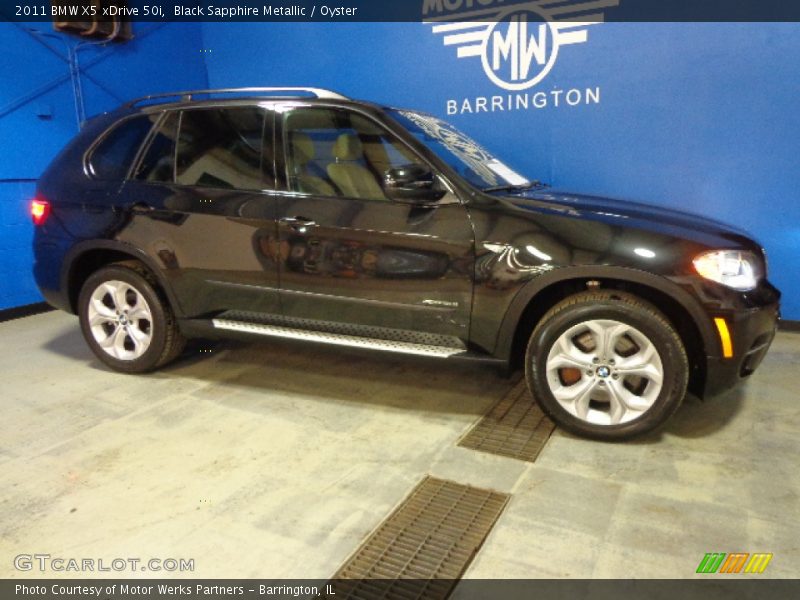 Black Sapphire Metallic / Oyster 2011 BMW X5 xDrive 50i
