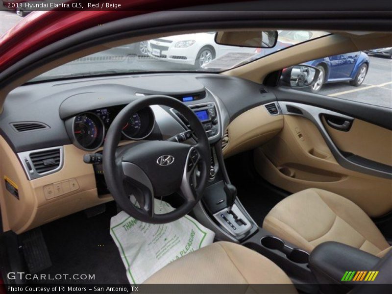 Red / Beige 2013 Hyundai Elantra GLS