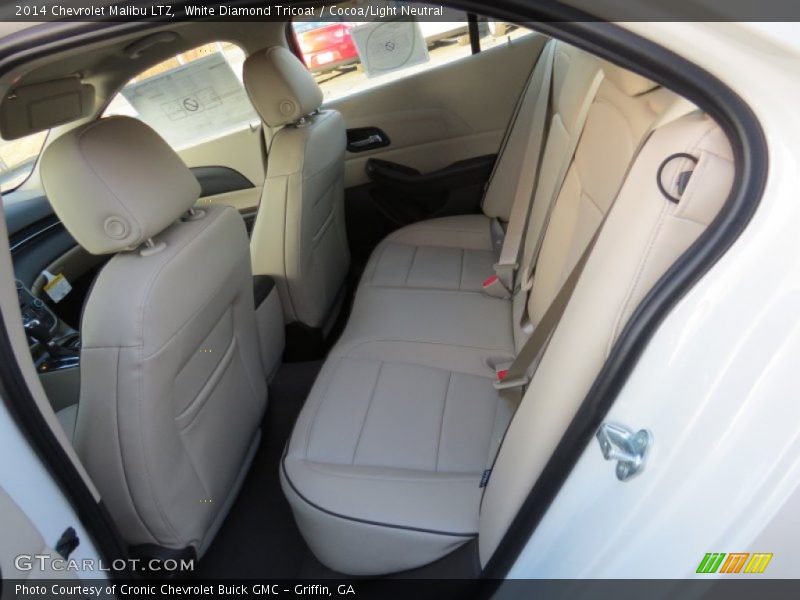White Diamond Tricoat / Cocoa/Light Neutral 2014 Chevrolet Malibu LTZ