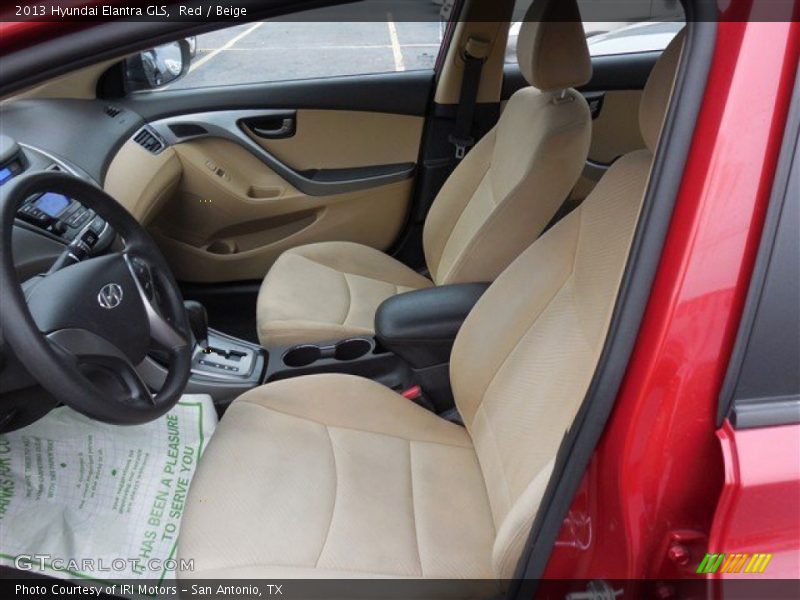 Red / Beige 2013 Hyundai Elantra GLS