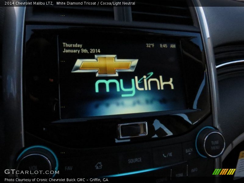 White Diamond Tricoat / Cocoa/Light Neutral 2014 Chevrolet Malibu LTZ