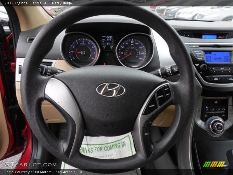 Red / Beige 2013 Hyundai Elantra GLS