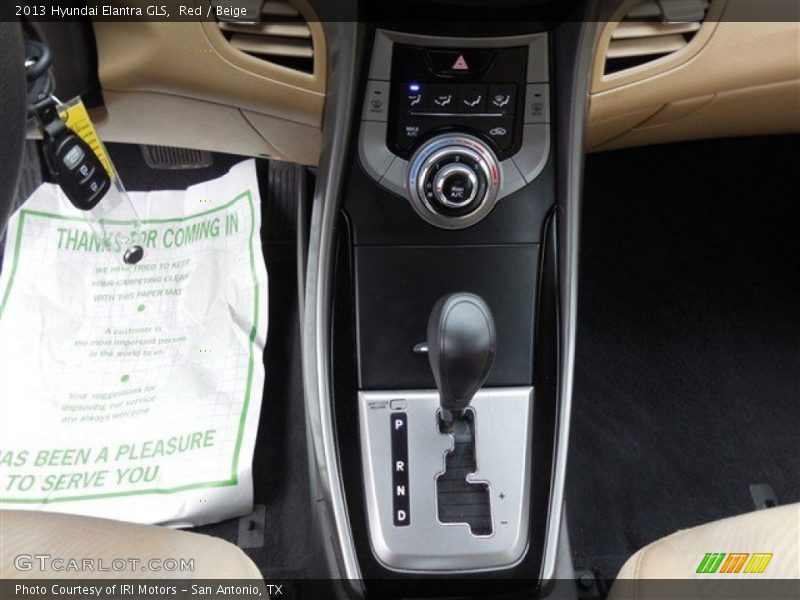Red / Beige 2013 Hyundai Elantra GLS