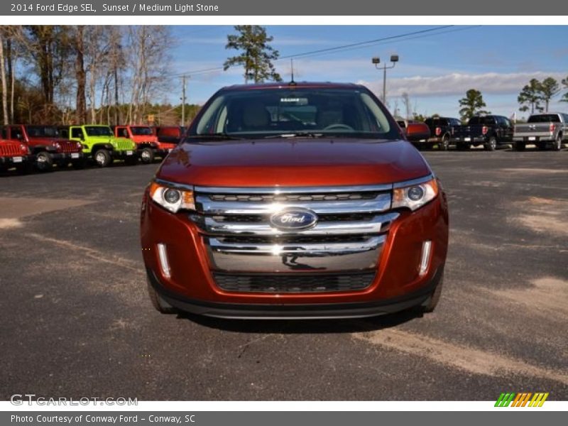 Sunset / Medium Light Stone 2014 Ford Edge SEL