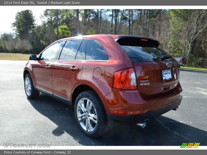 Sunset / Medium Light Stone 2014 Ford Edge SEL