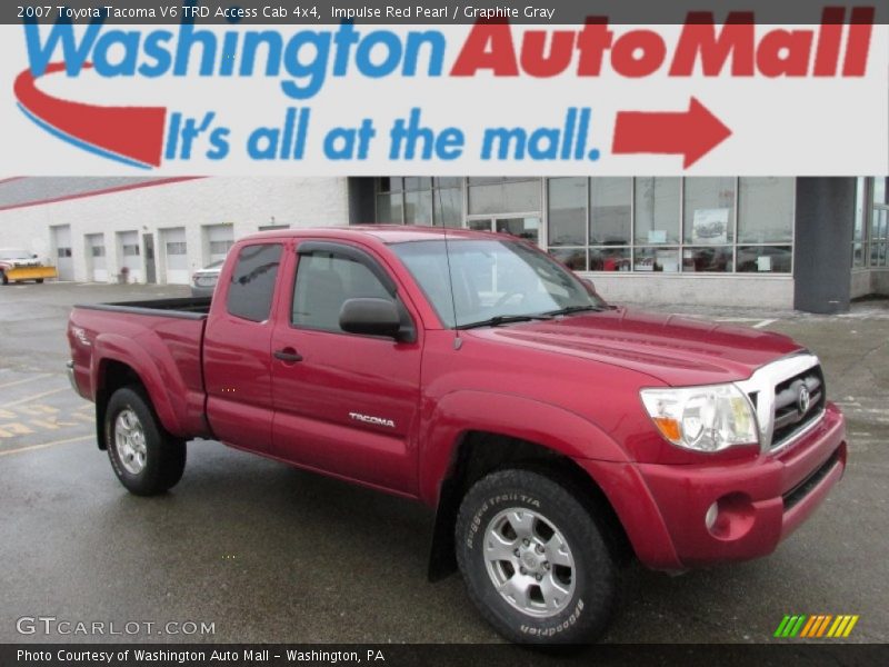 Impulse Red Pearl / Graphite Gray 2007 Toyota Tacoma V6 TRD Access Cab 4x4
