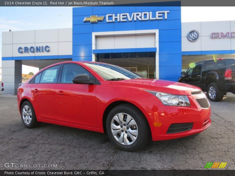 Red Hot / Jet Black/Medium Titanium 2014 Chevrolet Cruze LS