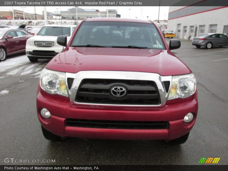 Impulse Red Pearl / Graphite Gray 2007 Toyota Tacoma V6 TRD Access Cab 4x4