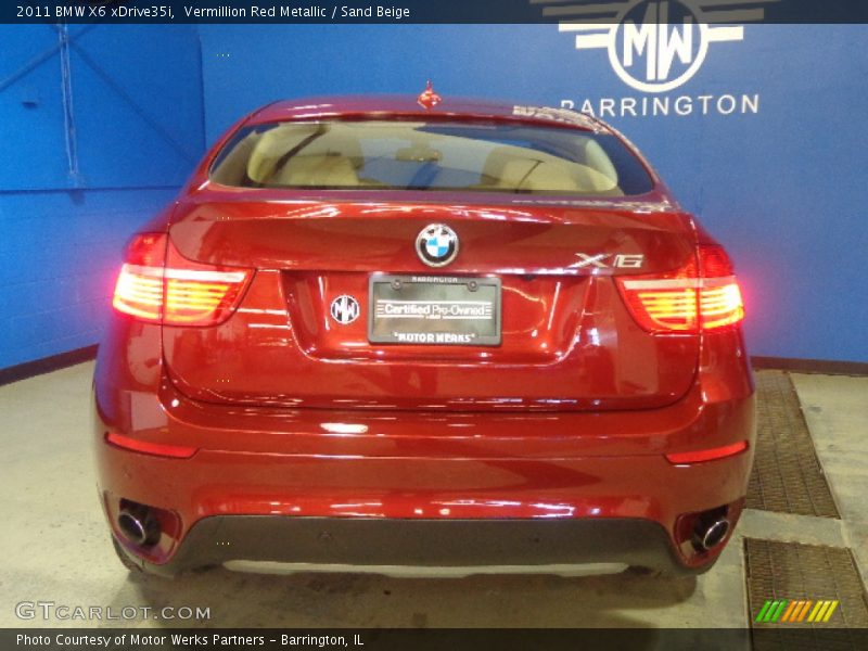 Vermillion Red Metallic / Sand Beige 2011 BMW X6 xDrive35i