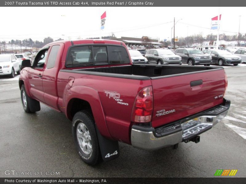 Impulse Red Pearl / Graphite Gray 2007 Toyota Tacoma V6 TRD Access Cab 4x4
