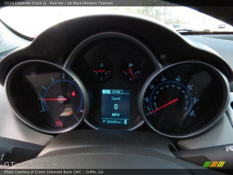 Red Hot / Jet Black/Medium Titanium 2014 Chevrolet Cruze LS