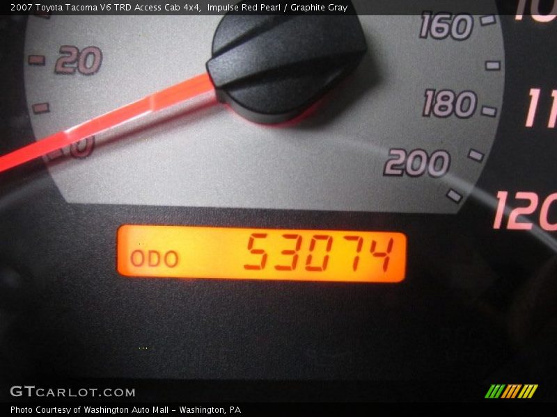 Impulse Red Pearl / Graphite Gray 2007 Toyota Tacoma V6 TRD Access Cab 4x4