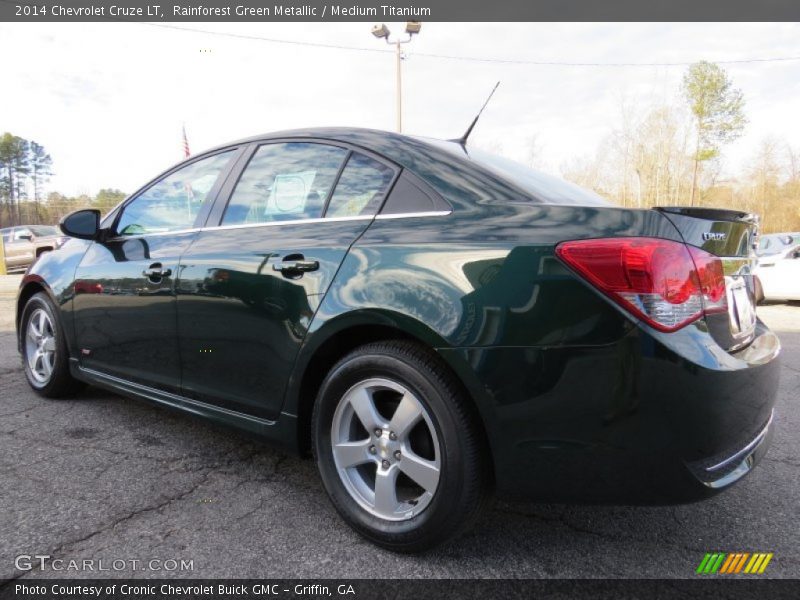 Rainforest Green Metallic / Medium Titanium 2014 Chevrolet Cruze LT