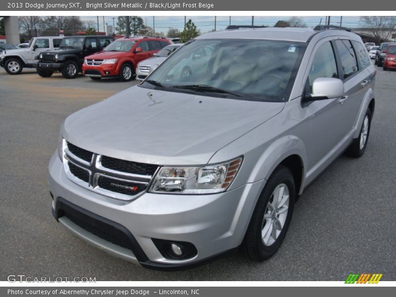 Bright Silver Metallic / Black/Light Frost Beige 2013 Dodge Journey SXT