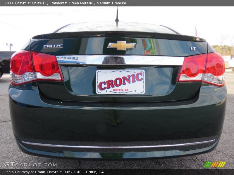 Rainforest Green Metallic / Medium Titanium 2014 Chevrolet Cruze LT