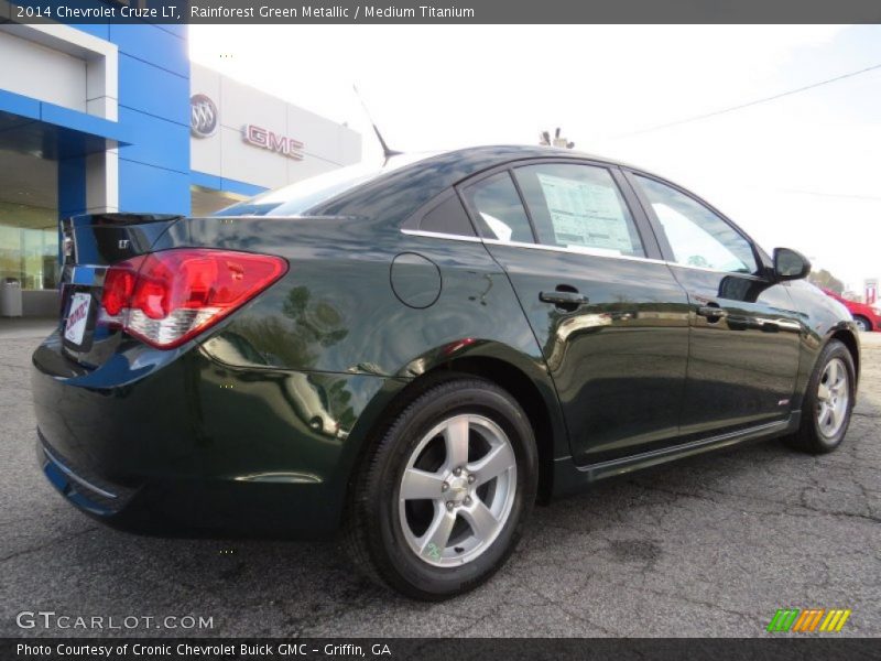 Rainforest Green Metallic / Medium Titanium 2014 Chevrolet Cruze LT