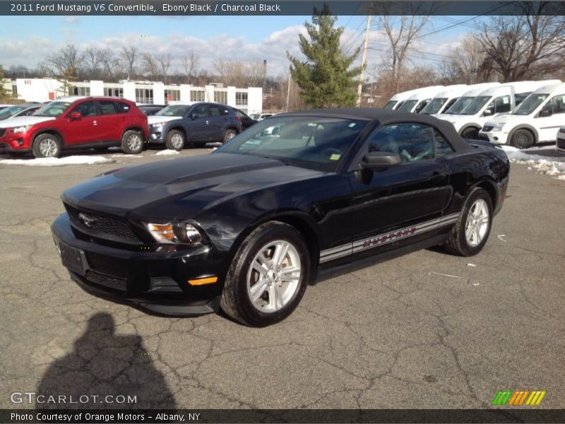 Ebony Black / Charcoal Black 2011 Ford Mustang V6 Convertible