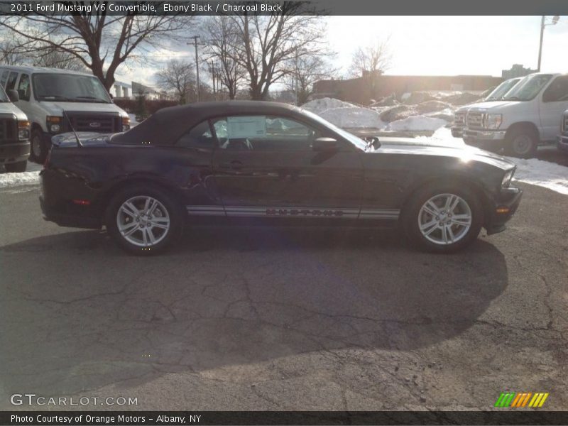 Ebony Black / Charcoal Black 2011 Ford Mustang V6 Convertible