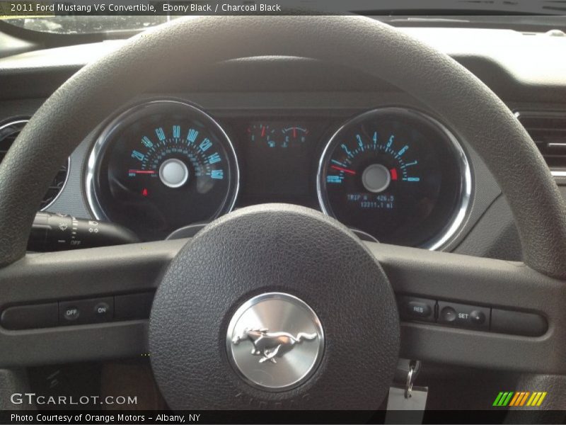 Ebony Black / Charcoal Black 2011 Ford Mustang V6 Convertible
