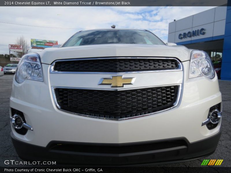 White Diamond Tricoat / Brownstone/Jet Black 2014 Chevrolet Equinox LT