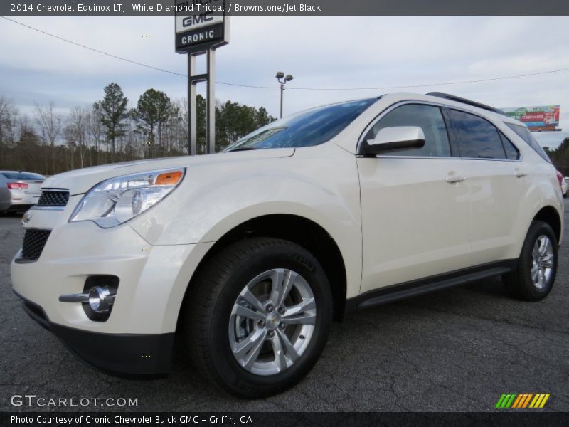 White Diamond Tricoat / Brownstone/Jet Black 2014 Chevrolet Equinox LT