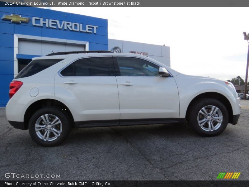 White Diamond Tricoat / Brownstone/Jet Black 2014 Chevrolet Equinox LT