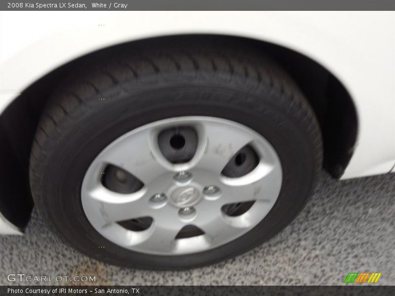 White / Gray 2008 Kia Spectra LX Sedan