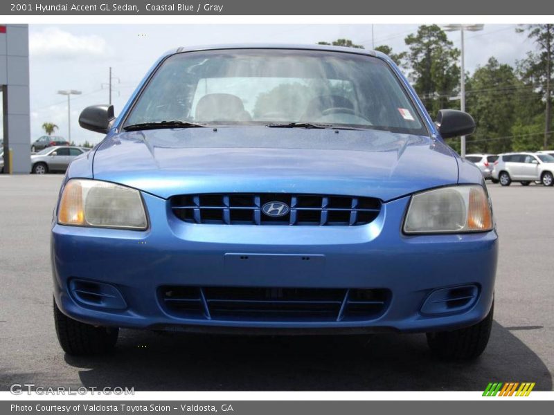 Coastal Blue / Gray 2001 Hyundai Accent GL Sedan