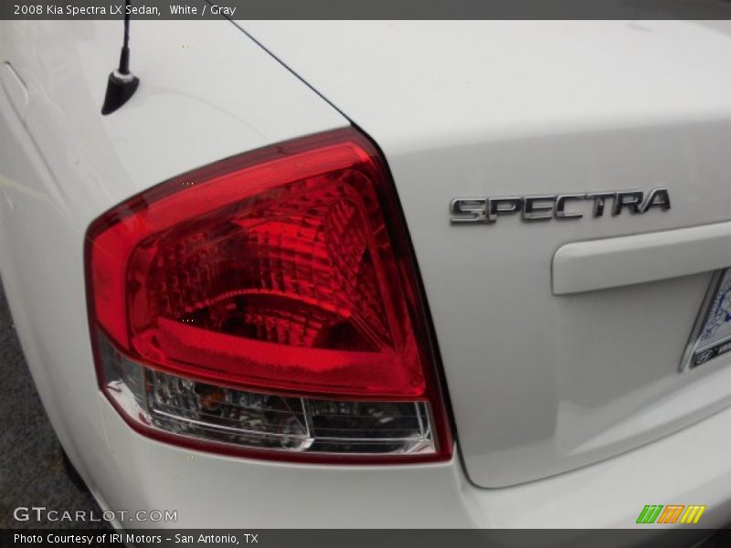 White / Gray 2008 Kia Spectra LX Sedan