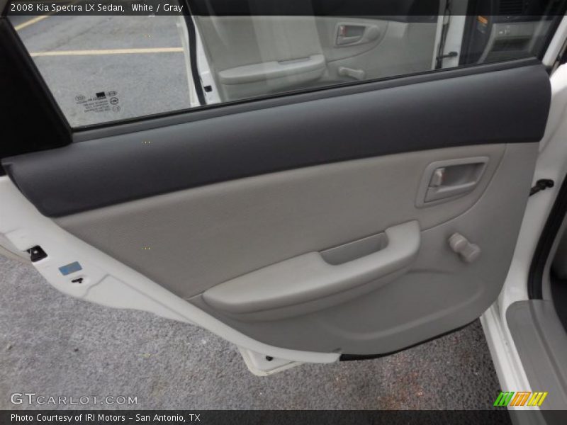 White / Gray 2008 Kia Spectra LX Sedan